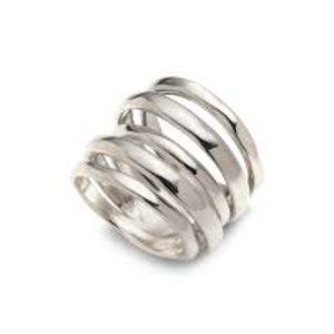 Alexis Bittar  Layered Silver Ring Size 6
